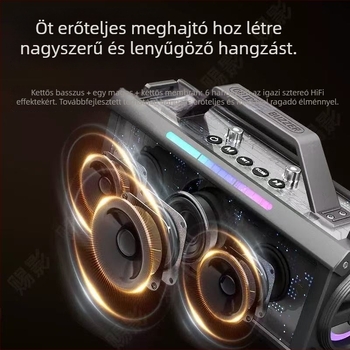 A22 60W Bluetooth Karaoke Hangszóró Kültérre, Hordozható, Magas hangerő, Hosszú Üzemidő