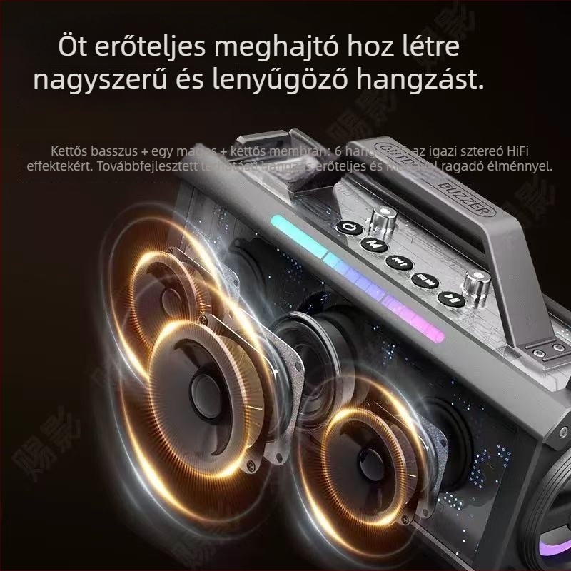 A22 60W Bluetooth Karaoke Hangszóró Kültérre, Hordozható, Magas hangerő, Hosszú Üzemidő