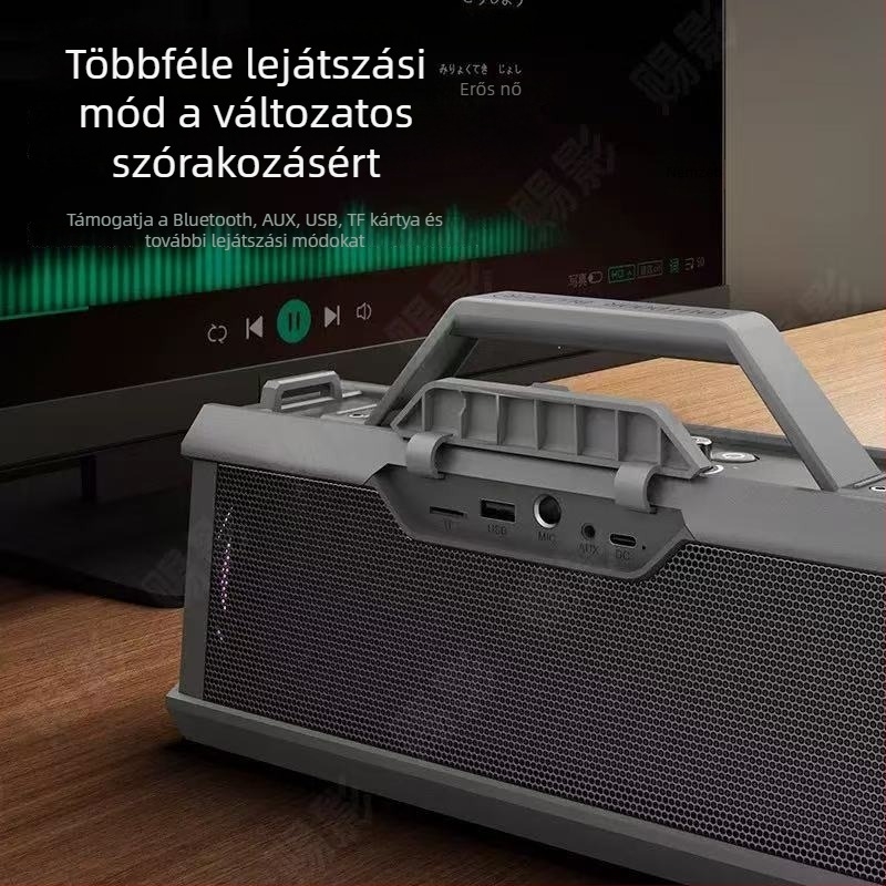 A22 60W Bluetooth Karaoke Hangszóró Kültérre, Hordozható, Magas hangerő, Hosszú Üzemidő