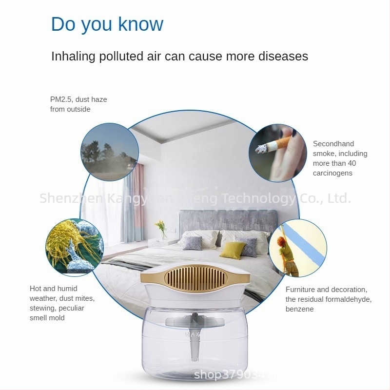Légtisztító, párásító és diffúzor egy készülékben – párásítás és tisztítás, 50 m³/h, <36 dB, 11–20 m²-es fedettség, hálózati tápellátás, távirányító