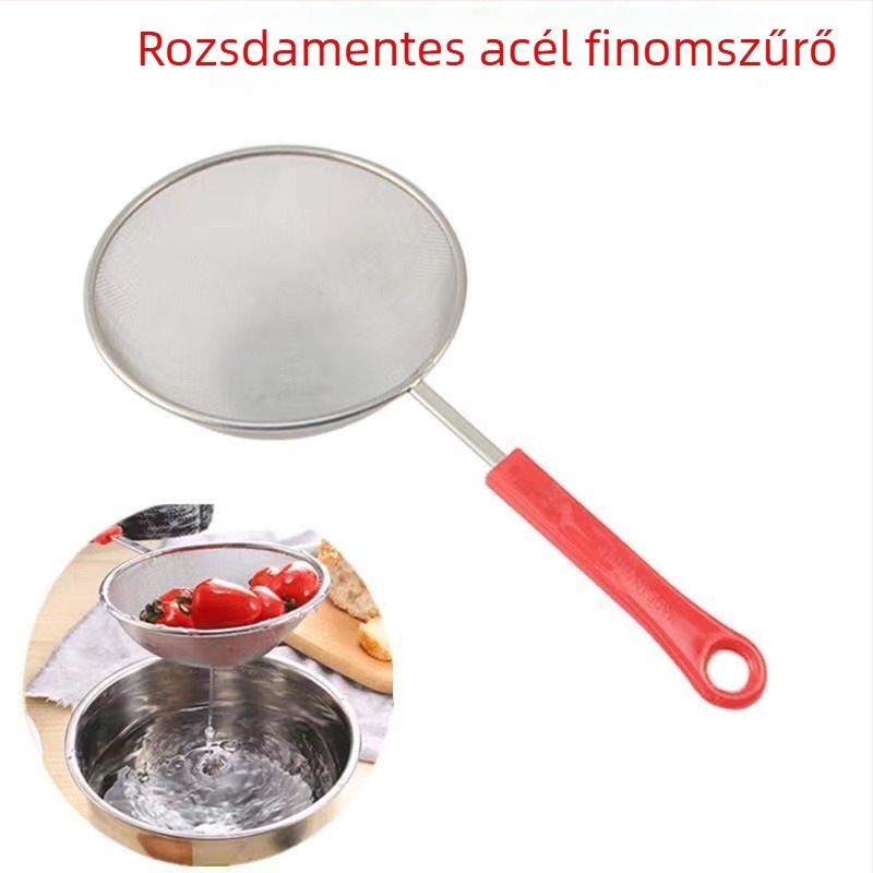 Rozsdamentes acélból készült szűrő szója tejéhez – nagyon finom hálóval; konyhai szűrő gyümölcsléhez, tealevelekhez és egyéb élelmiszer-használatokhoz; származás: Hubei