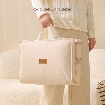 Twill anyagú akasztós tároló táska rekeszekkel, utazási szervező