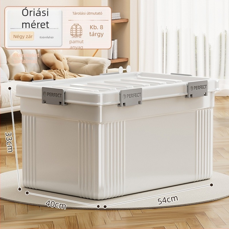 Műanyag tároló doboz, 985-ös modell, 0–5 L kapacitás, lehajtható fedél, hordozható