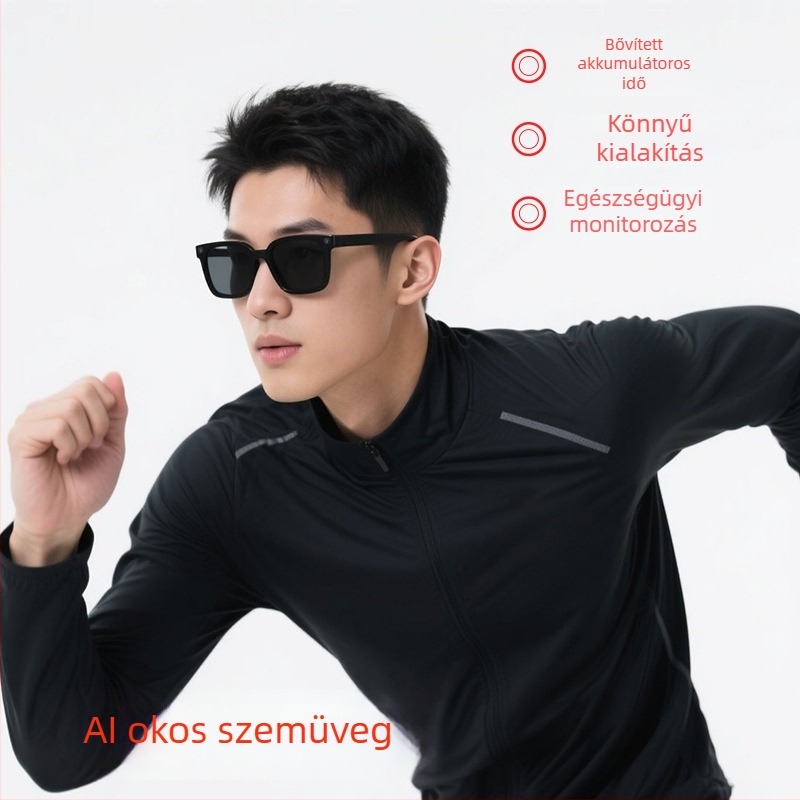 AI okos szemüveg: 4K stabilizált videó, Bluetooth 10 m-ig, érintés- és hangvezérlés, valós idejű fordítás
