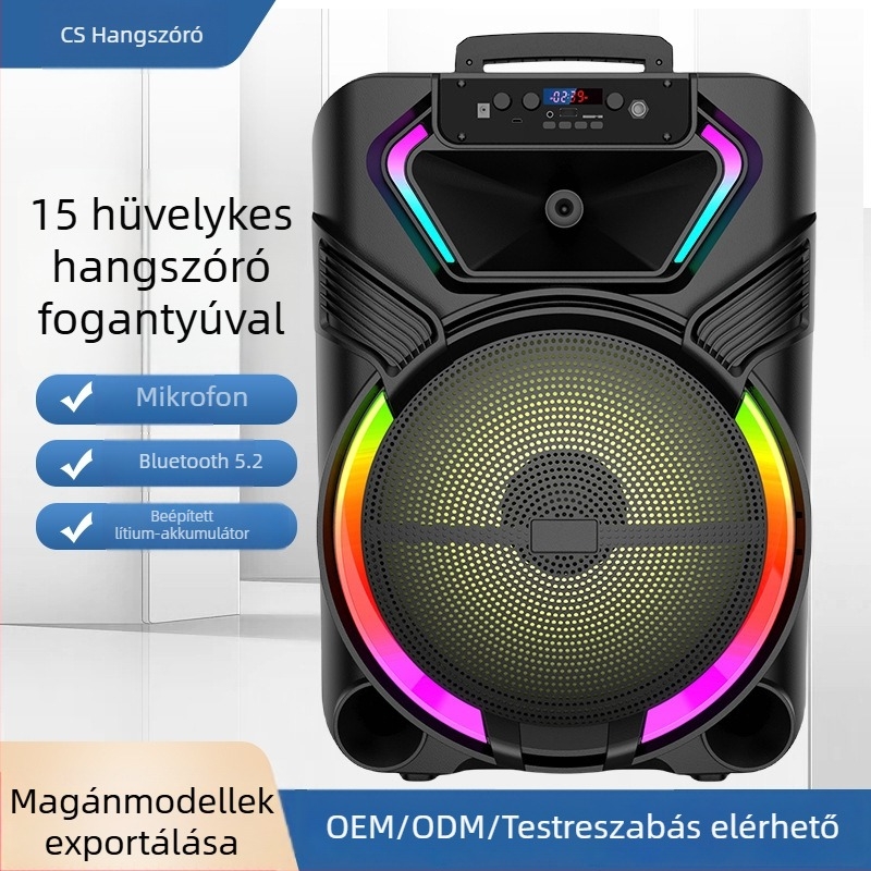 Bluetooth hangsugó mikrofonnal - Bluetooth 5.2, Kimenet 10–20W, Frekvencia-tartomány 100Hz–20kHz, Beépített akkumulátor 2000–4000mAh