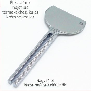 Fogkrém-kinyomó rozsdamentes acélból, egy darabos kivitel, fogkrémhez és hajfesték krémhez