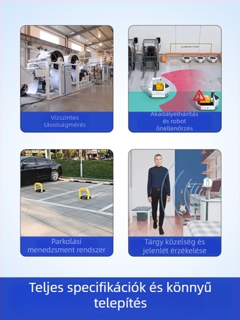  Ultrahangos érzékelő modul akadályelkerüléshez autonóm járművekben, vízálló, nagy pontosságú távolságmérés