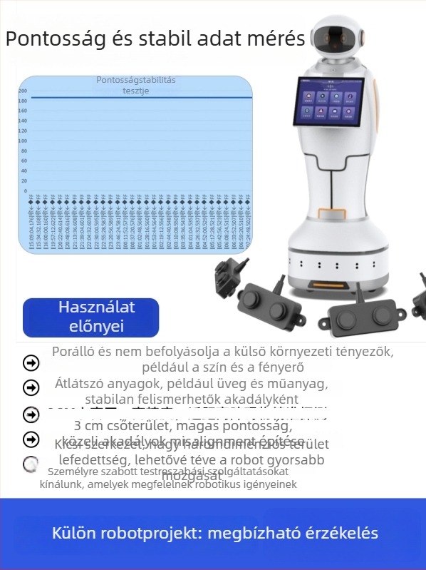  Ultrahangos érzékelő modul akadályelkerüléshez autonóm járművekben, vízálló, nagy pontosságú távolságmérés