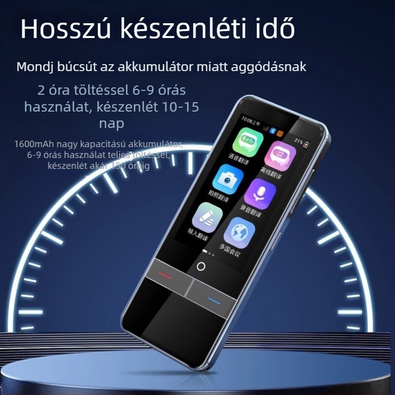 F6 fordító Wi-Fi-vel és Androiddal — Bluetooth, fém test, AI asszisztens