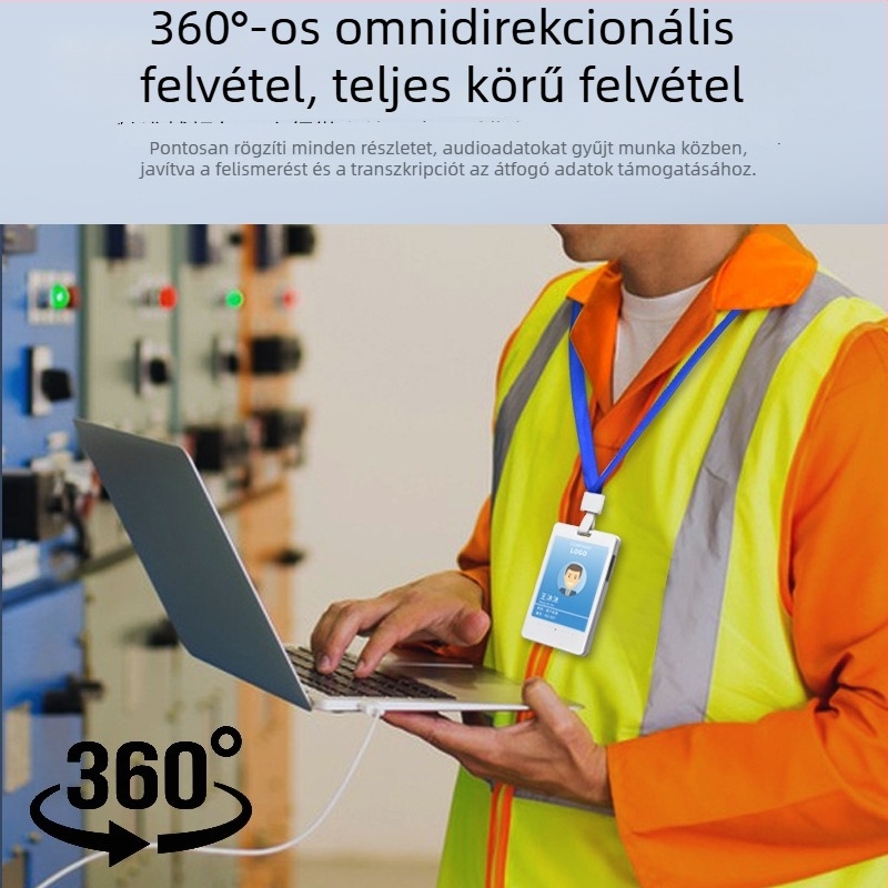 4G intelligens munkaazonosító jelvény felvétellel, BeiDou GPS pozicionálás, AI‑alapú, Windows OS, hatótáv 1,5–4 m