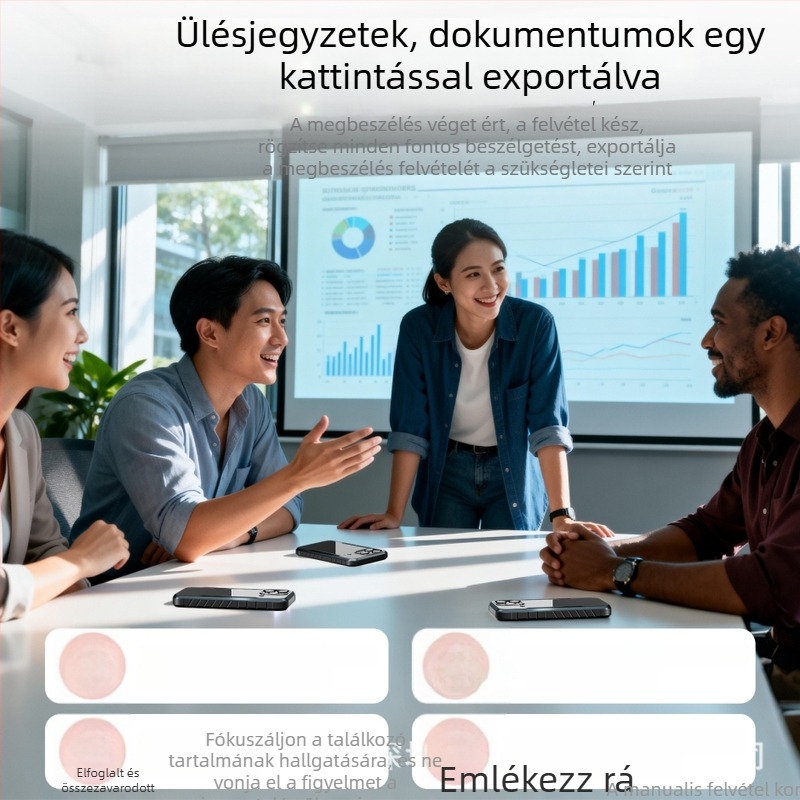 AI-alapú valós idejű tolmács eszköz, Bluetooth-kapcsolat, 10 m hatótávolság, ABS+PC+alumínium ötvözet ház