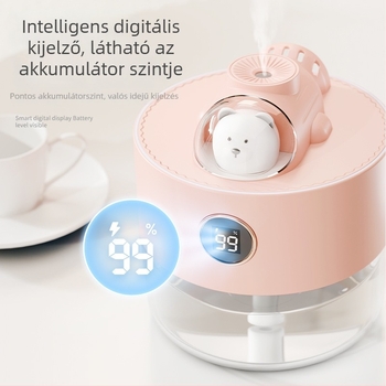 Ultrahangos párásító, 2 párásító kimenet, USB tápegység, 0,5–1 L tartály, zaj 36–45 dB
