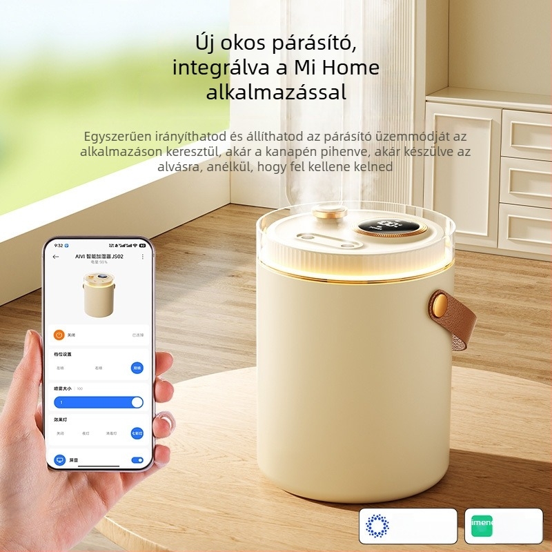 JS02 Levegőpárásító – otthonra és irodába, 31-40 m², 1.0-2.5 L tartály, USB tápegység, zaj 36-45 dB