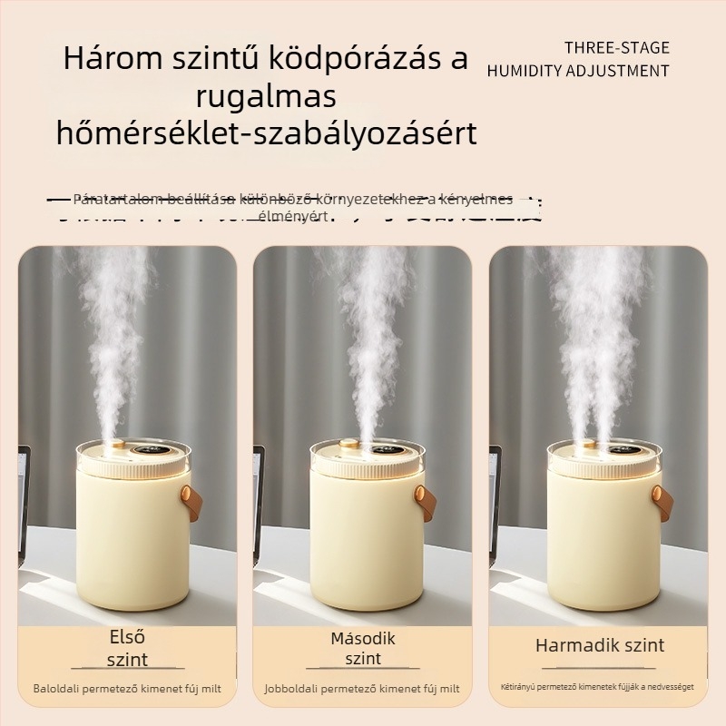 JS02 Levegőpárásító – otthonra és irodába, 31-40 m², 1.0-2.5 L tartály, USB tápegység, zaj 36-45 dB