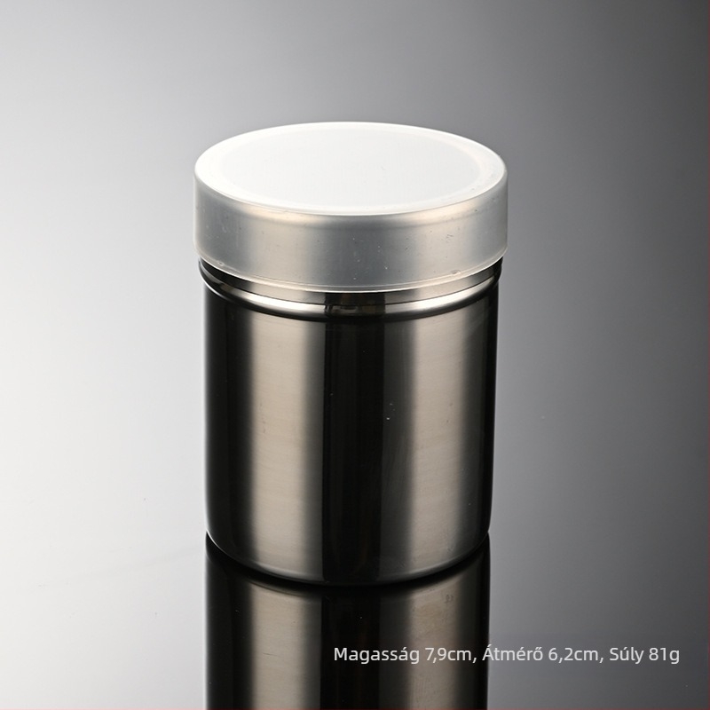 Ain – Liszt szita átlátszó tartállyal, PP fedél, 304 rozsdamentes acél, 30-mesh, zárt tárolóedény