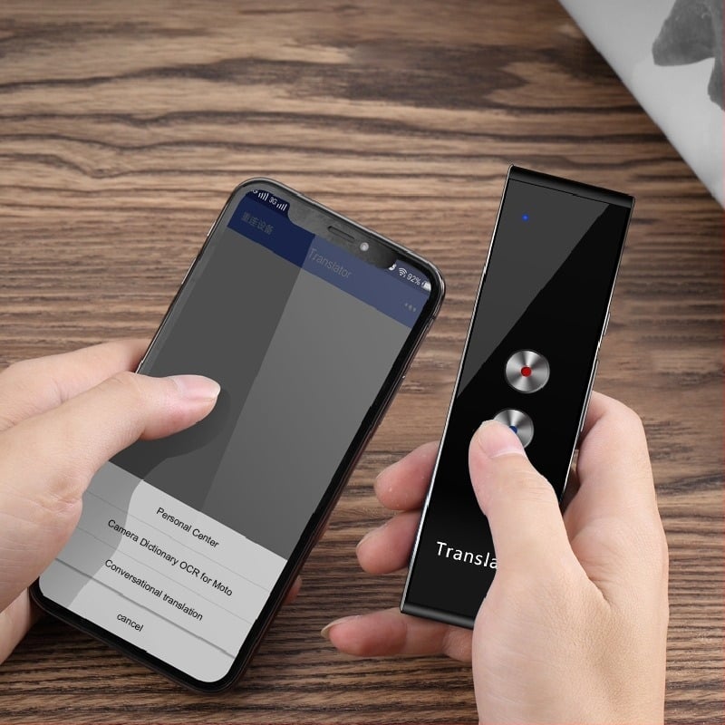 T8 fordító gép Bluetooth, 10 m hatótáv, fotófordítás, fém test