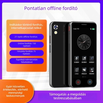 A40Lite Okos Offline Fordító – burmai, vietnami, perzsa, ujgur nyelvek; Android; Bluetooth; 10 m hatótávolság; Hangasszisztens