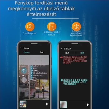 A40Lite Okos Offline Fordító – burmai, vietnami, perzsa, ujgur nyelvek; Android; Bluetooth; 10 m hatótávolság; Hangasszisztens