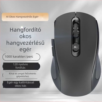 Optikai vezeték nélküli egér USB interfésszel, 2.4G/Bluetooth, 1200dpi, 6 gomb, ergonikus kialakítás