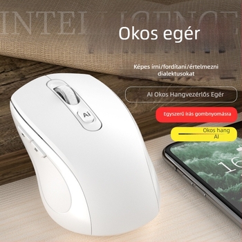 Optikai vezeték nélküli egér USB interfésszel, 2.4G/Bluetooth, 1200dpi, 6 gomb, ergonikus kialakítás