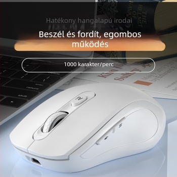 Optikai vezeték nélküli egér USB interfésszel, 2.4G/Bluetooth, 1200dpi, 6 gomb, ergonikus kialakítás