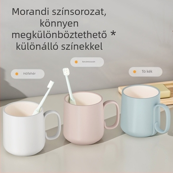 Fogkefés pohár két színű dizájnal, vastag műanyag, élelmiszer-biztonságos, ütésálló, 1 db