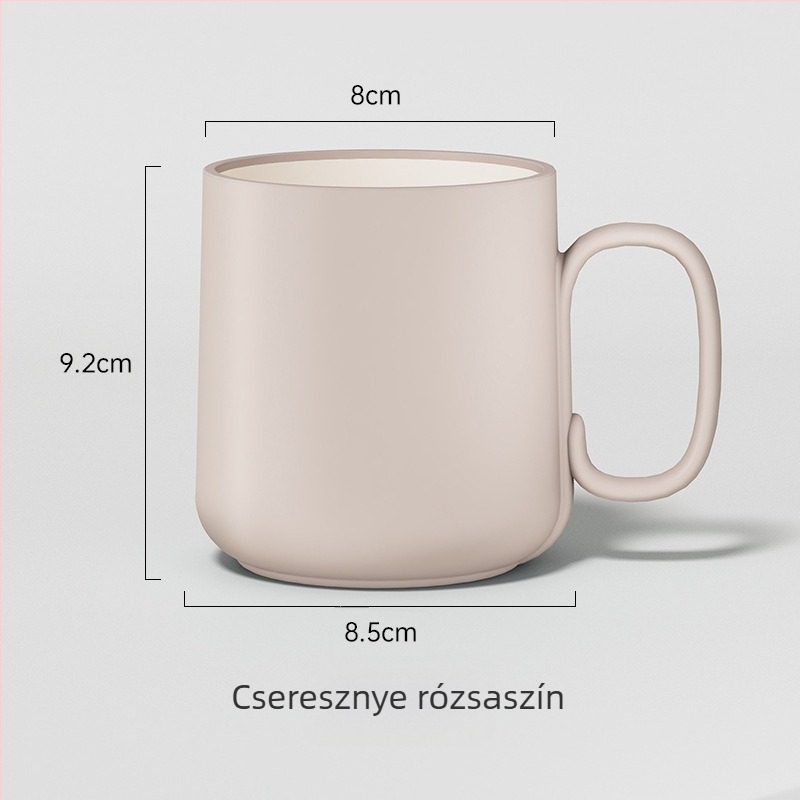 Fogkefés pohár két színű dizájnal, vastag műanyag, élelmiszer-biztonságos, ütésálló, 1 db