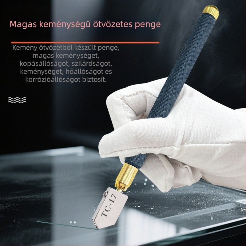 TC-17 üveglap csempe vágó - görgő típusú, olajjal töltött ötvözet, kézi eszköz, üveghez