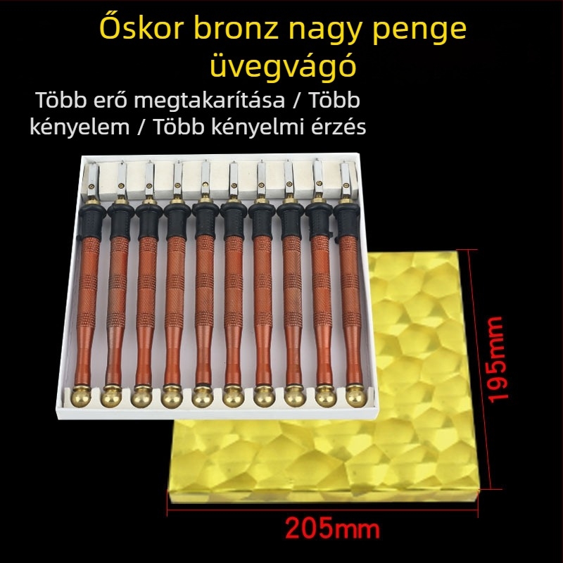Gördülő típusú üveg- és csempe vágó kés, fémnyéllel, Zixuan márka (jogosult magánmárka)