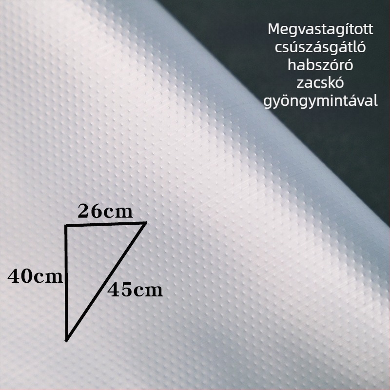 Egyszer használatos díszítő tasak készlet anti-slip megvastagodott szemcsés mintázattal – nagy, közepes és kicsi szemcsés mintázat, 100 db mindegyik