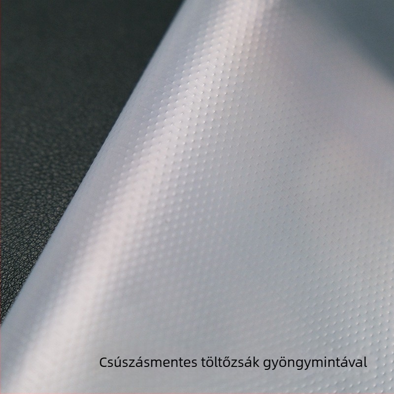 Egyszer használatos díszítő tasak készlet anti-slip megvastagodott szemcsés mintázattal – nagy, közepes és kicsi szemcsés mintázat, 100 db mindegyik