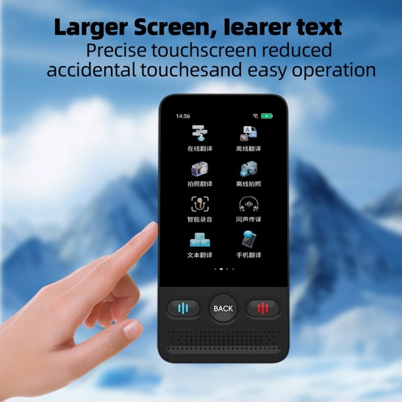 Intelligens hangalapú fordító offline többnyelvű támogatással, szimultán tolmácsolás, fotófordítás, Android OS, Bluetooth