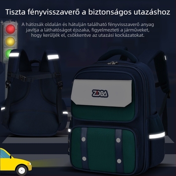 Nagy kapacitású iskolai hátizsák uniszex, általános iskolás tanulók számára, 1–6. osztály