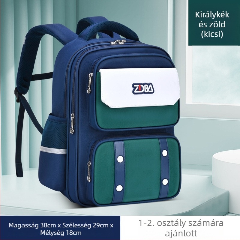 Nagy kapacitású iskolai hátizsák uniszex, általános iskolás tanulók számára, 1–6. osztály