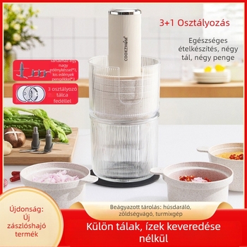 Multifunkcionális konyhai processzor babaélelmiszer funkcióval, kapacitás 1-3 L, motor-sebesség 10000-19999 rpm, feszültség 111-240 V, mechanikus vezérlés