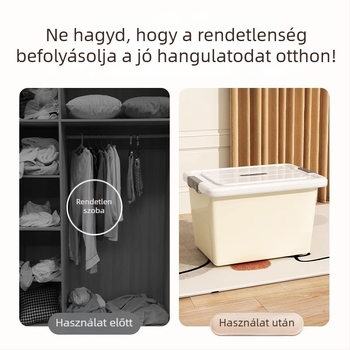 Tárolódoboz, PP műanyag, 30–40L kapacitás, Modell 927, kerekekkel