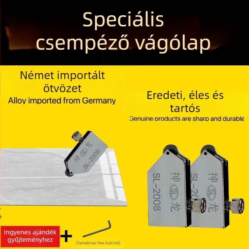 Csempé- és üvegvágófej nagy kerékkel, háztartási használatra; Típus: Egyéb; Márka: Unique; Alkalmazási terület: Egyéb