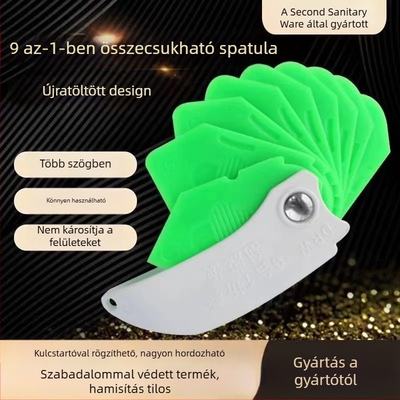 9 az 1-ben multifunkcionális glettelő eszköz üveghez, műanyaglelőnyből, otthoni dekorációhoz