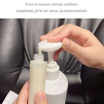 Utazási nyomócső típusú visszatöltő üveg loziónak, tusfürdőnek és samponnak | Márka Unique | Anyag: Műanyag