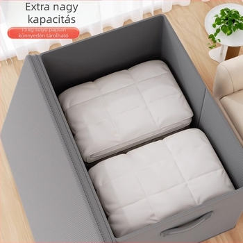 Ruhatároló doboz, nem szőtt textil, 30–40 L, összecsukható, fedéllel, gardróbhoz