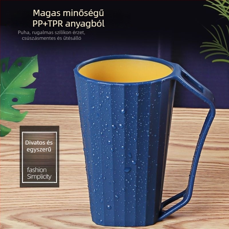 Otthoni fogkefés és öblítő pohár szett, könnyű luxus dizájn, műanyag, nagy kapacitás, pároknak