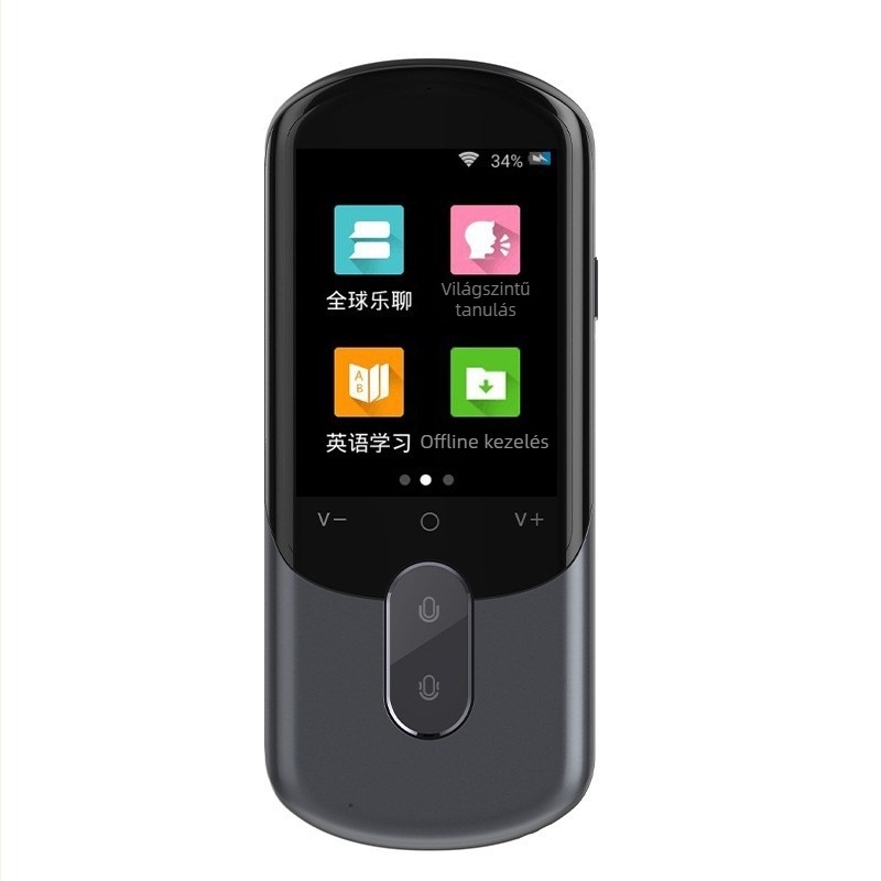 Intelligens fordító készülék – modell F4A, Android OS, Bluetooth, 10 m vezeték nélküli hatótáv, gomb + érintőképernyő üzemmód