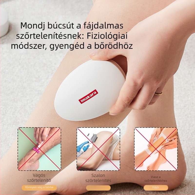 Kézi nanoüveg szőrtelenítő a testhez, fájdalommentes, uniszex, ABS + nano üveg, nedves és száraz használatra, 95 g