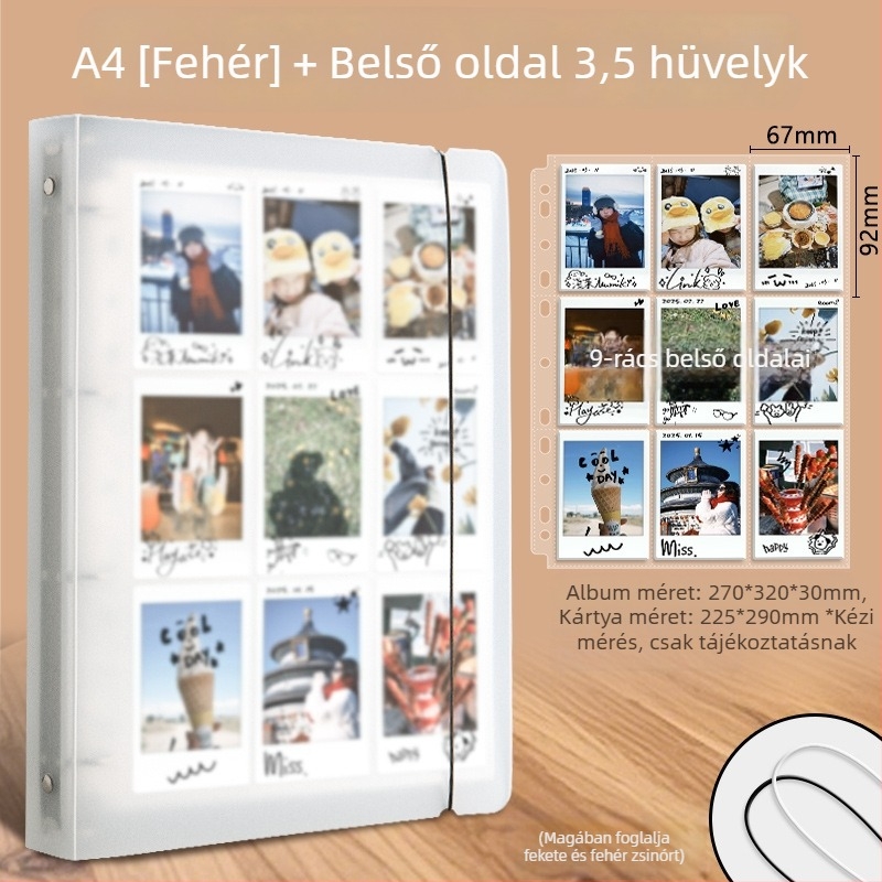 Good Polaroid fényképalbum kivehető lapokkal, PP borító, 4×9 zsebek, logó nyomtatása elérhető, testreszabás