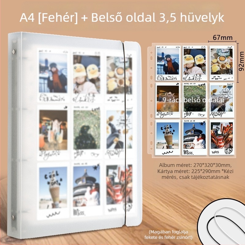 Good Polaroid fényképalbum kivehető lapokkal, PP borító, 4×9 zsebek, logó nyomtatása elérhető, testreszabás