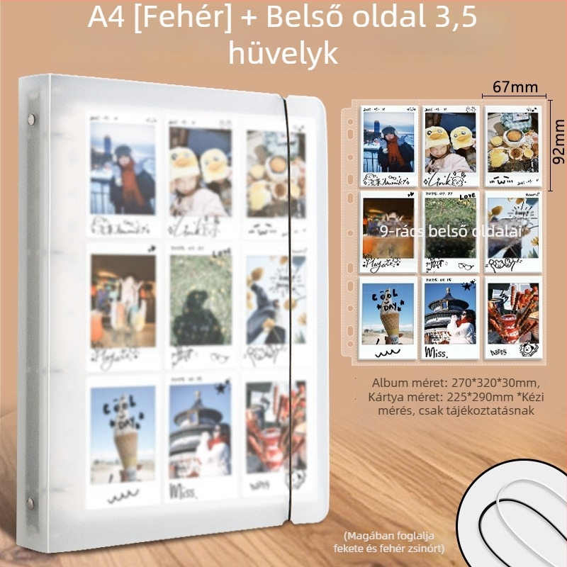 Good Polaroid fényképalbum kivehető lapokkal, PP borító, 4×9 zsebek, logó nyomtatása elérhető, testreszabás