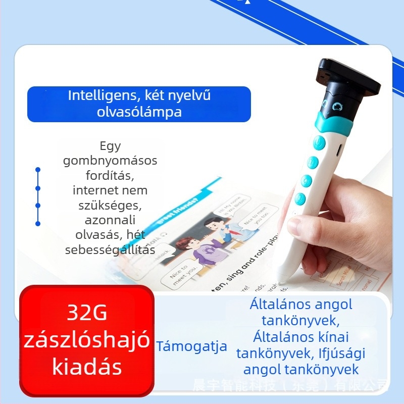 Szinkron olvasó toll – modell: Szinkron olvasó toll; feszültség: 5V; újratölthető lítium akkumulátor; kétcsatornás hangnyomvonal; súly 100 g