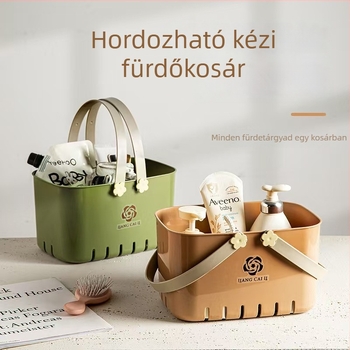 Yuechen premium products PP téglalap alakú fürdőszobai tárolókosár, kozmetikumok és higiéniai cikkek tárolására, modern minimalista stílus