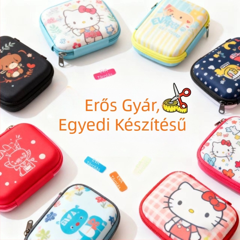 Egyedi EVA cipzáros táska iskolai kellékekhez; tároló fordító- és olvasó tollhoz; védőtok tanuló eszközhöz; hordozható; Anyag: EVA; Modell: 018; Teherbírás: 1 kg; Testreszabható