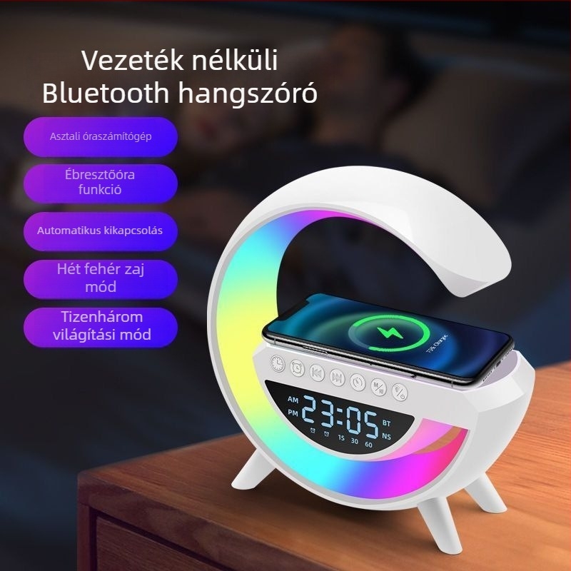 G3401mini Bluetooth hangszóró ébresztővel és környezeti fénnyel – 3 az 1-ben, Bluetooth 5.3, 5W, 100Hz-20kHz, SNR ≥70dB, 10 m hatótávolság